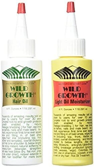 مجموعة وايلد جروث بارمينيرالز - زيت الشعر ومرطب الزيت الخفيف (4 أونصة)