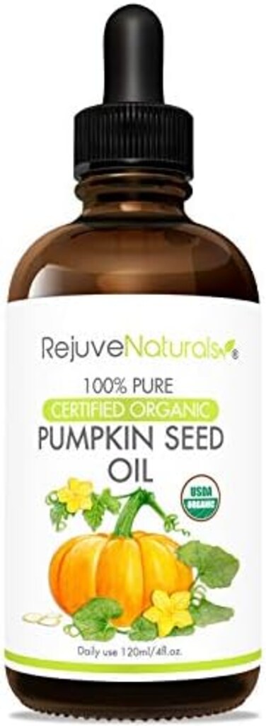 زيت بذور اليقطين العضوي المضغوط على البارد من ريجوف ناتشورالز، 30 مل معتمد من وزارة الزراعة الأمريكية وإيكوسيرت، يدعم نمو البشرة والشعر الصحي مع أحماض أوميغا 3 و6 الدهنية وفيتامينات A وB وD وE