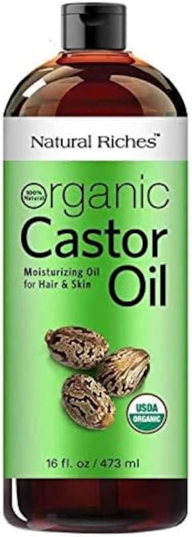 Thick Hair Organic Castor Oil - Cold Pressed For Hair Loss &amp; Dandruff, Usda Certified