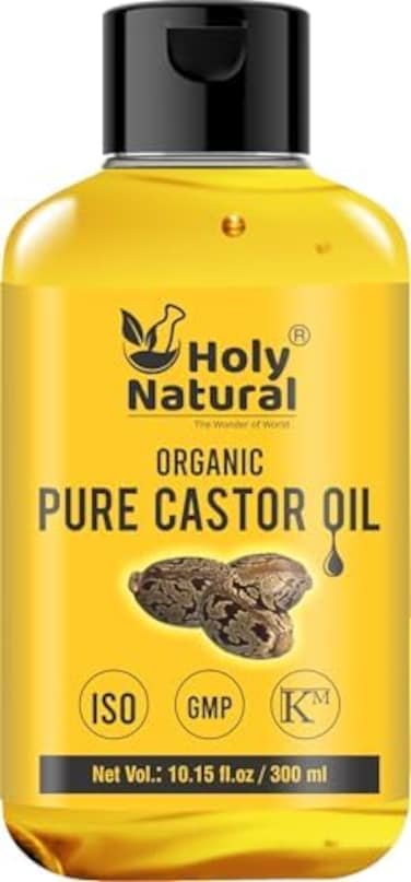 Organic Pure Castor Oil (300ml) Usda Certified Cold-Pressed, 100% Pure, No Gmo, No Heat Treatment, Hexane Free Castor Oil - Moisturising &amp; Healing, For Dry Skin,Hair Growth, Massage,Lash Growth