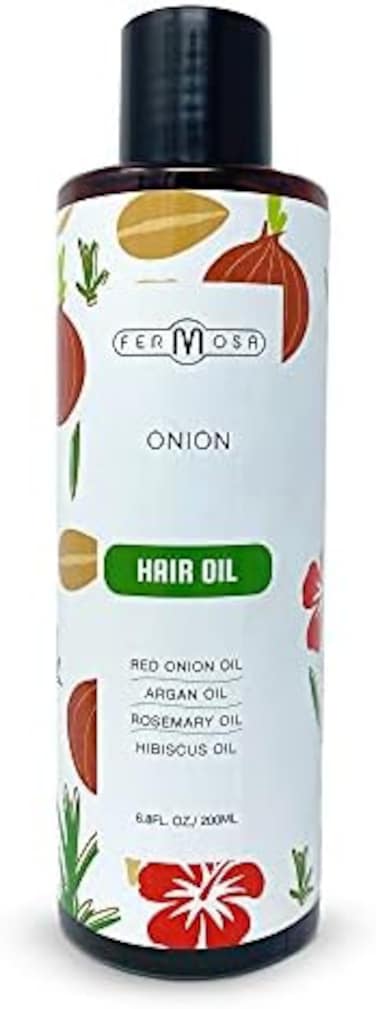 Onion Hair Oil - Red Onion Oil Hair With Argan Oil And Tea Tree Oil For Thinning Care, Onion Oil For Hair Regrowth &amp; Hair Fall 6.8Oz