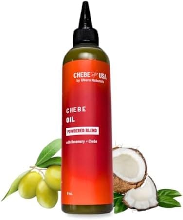 Uhuru Naturals Chebe Oil - African Chebe Serum Treatment W/Ostrich, Olive &amp; Essential Oils - Natural Repair, Growth &amp; Moisture For Dry Scalp &amp; Hair (8Oz)