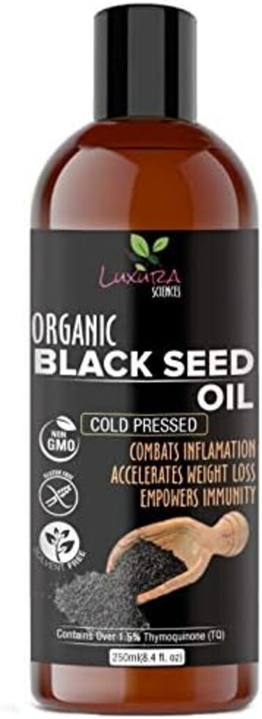 Luxura Sciences Natural Cold Pressed Kalonji Seed Hair Oil - 250ml (Black)