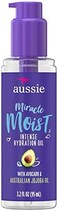 Aussie Miracle Moist Intense Hydration Oil For Damage Hair With Avocado &amp; Australian Jojoba Oil, 95ml - Restore + Hydrate + Moisturize