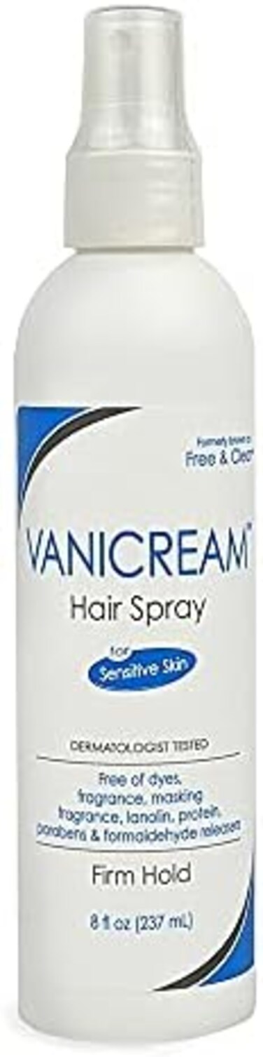 Free &amp; Clear Firm Hold Hairspray, Fragrance And Gluten Free, For Sensitive Skin, 8 Ounce