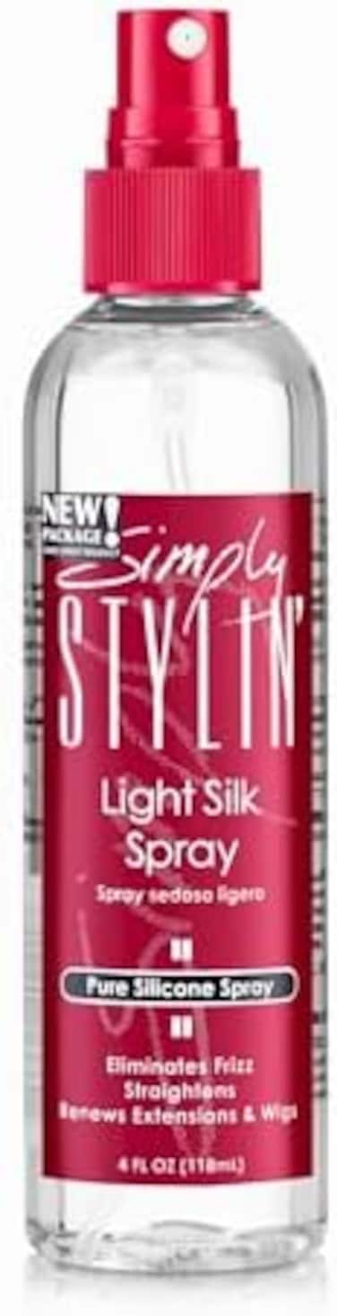 Simply Stylin' Light Silk Anti-Frizz Hair Spray - Pure Silicone Heat Protectant - Hair Products For Women - Detangler &amp; Synthetic Wig Spray - 4 Fl Oz