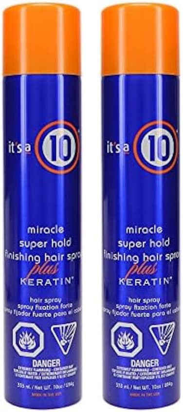 It's A 10 Miracle Super Hold Finishing Spray Plus Keratin, 10 Oz (Pack Of 2)