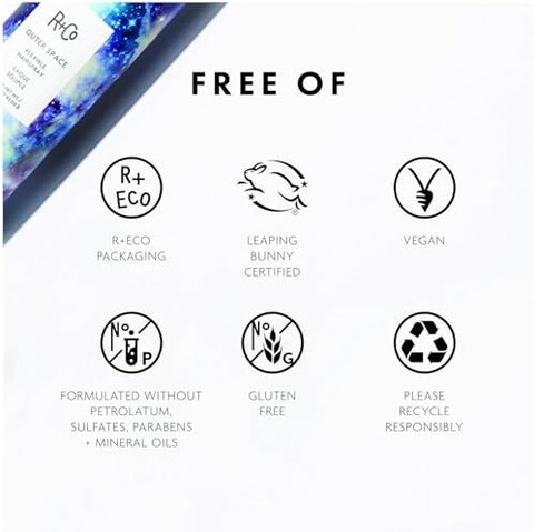 R+Co Outer Space Flexible Hairspray, Every Day Use + Lightweight + Sticky-Free, Vegan + Cruelty-Free, 9.5 Oz