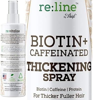 Biotin Hair Thickening Spray For Hair Growth Spray Natural Hair Thickener For Fine Hair Volume Spray For Fine Hair Volumizer For Hair Spray Color Safe - Biotin &amp; Caffeine - Get Thicker Hair In Seconds