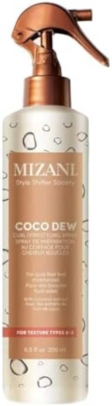 بخاخ إعادة تصفيف الشعر Mizani Style Shifter Society Coco Dew Curl (P)، بخاخ تصفيف مرطب 2 في 1، للشعر المجعد والمتعرج، 6.7 أونصة سائلة