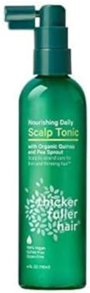Thicker Fuller Hair Nourishing Daily Scalp Tonic, Green, 4 Fl Oz (T&oacute;nico)