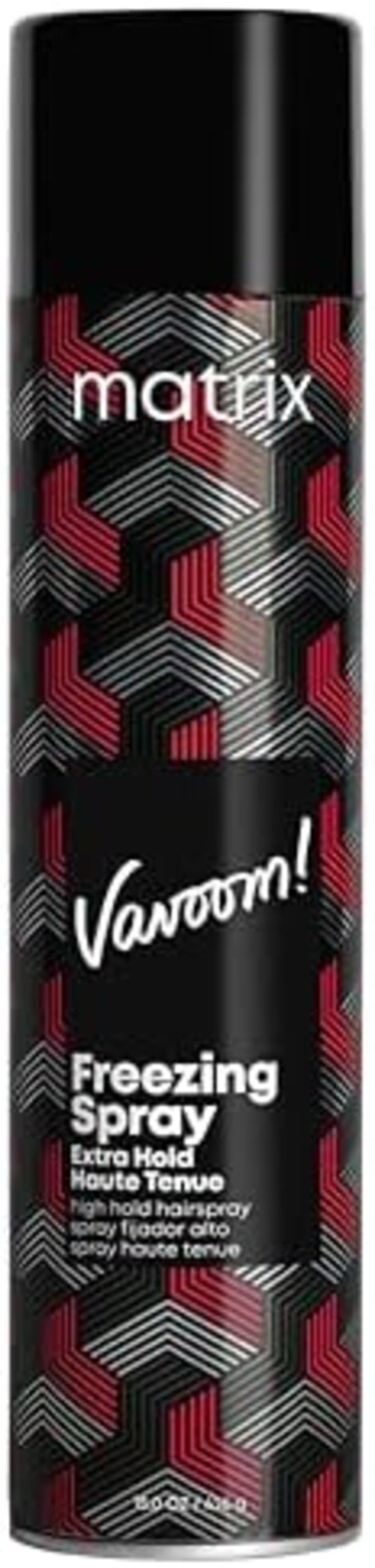 ماتريكس فافووم بخاخ التجميد الإضافي، مثبتات تكثيف الشعر وتركيبه، عقد إضافي قوي، يمنع التجعد ويحمي من الرطوبة، سريع الجفاف، لجميع أنواع الشعر، تصفيف الشعر، 15 أونصة.