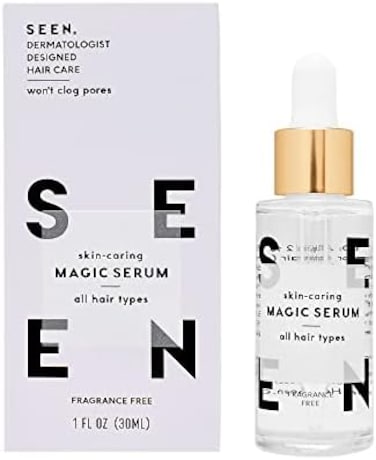 Seen Magic Serum, Fragrance Free - Non-Comedogenic &amp; Sulfate-Free Hair Serum- Anti Frizz- Dermatologist-Developed - Safe For Sensitive, Eczema &amp; Acne Prone Skin