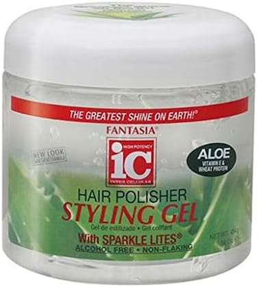 Fantasia High Potency Ic Hair Polisher Styling Gel, With Sparkle Lites, 16 Oz.
