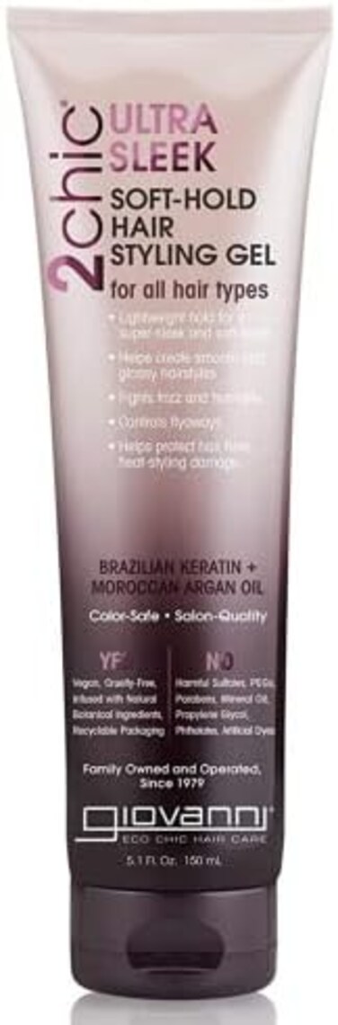 Giovanni 2Chic Ultra-Sleek Soft Hold Styling Gel, 5.1 Oz