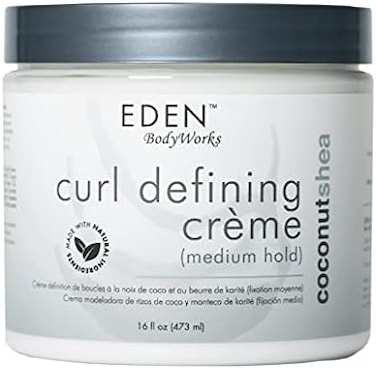 Eden Bodyworks Coconut Shea Curl Defining Creme  16 Oz, Moisturize Protect Against Humidity, Add Shine - Packaging May Vary