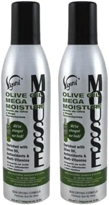 Mousse Olive Oil Mega Moisture 12 Ounce (354ml) (2 Pack)