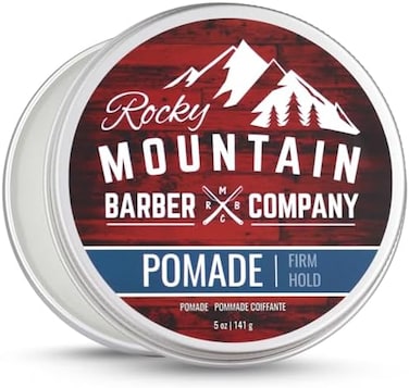 مرهم للرجال من شركة روكي ماونتن باربر - حوض بسعة 5 أونصة - منتج تصفيف كلاسيكي مع ثبات قوي للجانب.