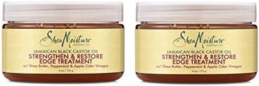 Shea Moisture Jamaican Black Castor Oil Strengthen &amp; Restore Edge Treatment, 4 Oz, Pack Of 2