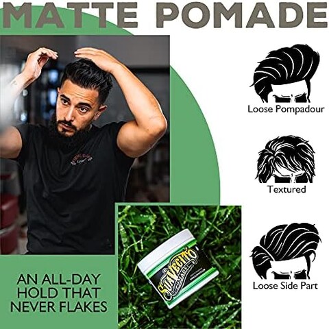 Suavecito Pomade Matte (Shine-Free) Formula 4 Oz, 3 Pack - Medium Hold Hair Pomade For Men - Low Shine Matte Hair Paste For Natural Texture Hairstyles