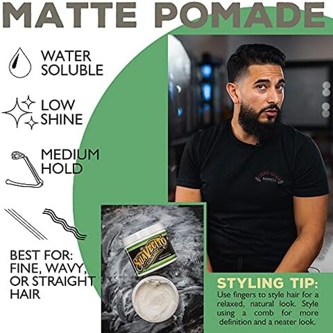 Suavecito Pomade Matte (Shine-Free) Formula 4 Oz, 3 Pack - Medium Hold Hair Pomade For Men - Low Shine Matte Hair Paste For Natural Texture Hairstyles