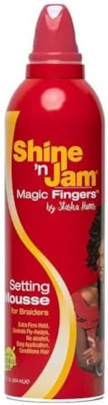 Ampro Shine 'N Jam Magic Fingers Setting Mousse For Braiders, Extra Firm Hold - 12Oz (354ml)