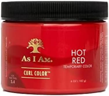 As I Am Curl Color - Hot Red - 6 Ounce - Color &amp; Curling Gel - Temporary Color - Medium Hold - Vegan &amp; Cruelty Free