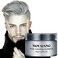 Mofajang Hair Wax Dye Styling Cream Mud, Natural Hairstyle Color Pomade, Washable Temporary, Gray