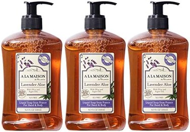 De Provence Liquid Soap, Lavender Aloe, 16.9-Ounce Bottles (Pack Of 3)