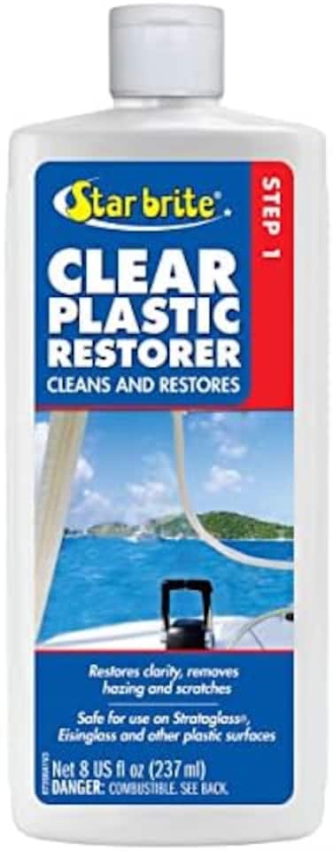 Star Brite Clear Plastic Restorer Step1 8.5 Fl Oz (237 ml), 087208