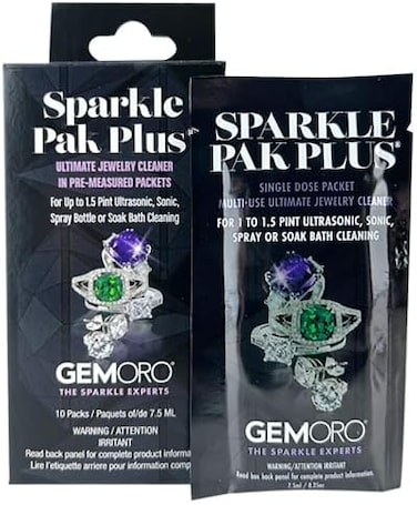 Sparkle Pak Plus Pre-Measured Packets - Ultimate Jewelry Cleaner For 1 To 1.5-Pint Ultrasonic &amp; Sonic Cleaners, Spray Bottles &amp; Soak Bath Jars