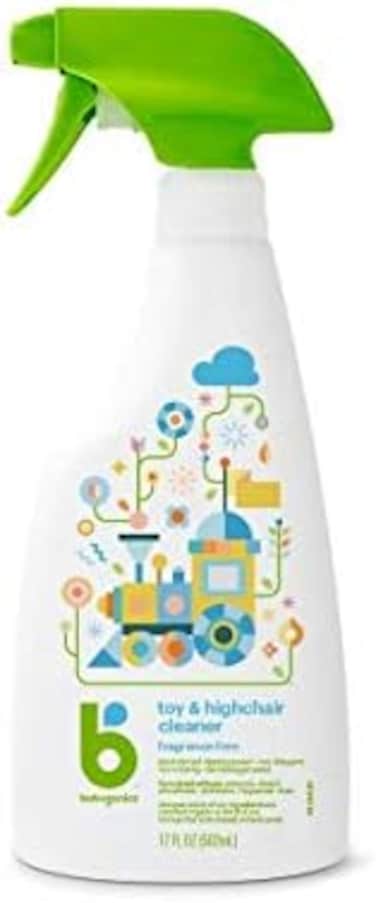 Babyganics Toy &amp; Highchair Cleaner Spray, Fragrance Free, 17Oz Spray Bottle