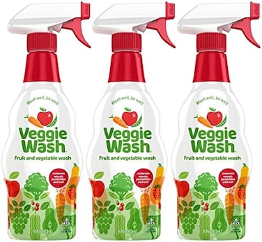 غسول الفواكه والخضروات، غسول ومنظف الإنتاج، 16 أونصة سائلة، عبوة من 3 قطع