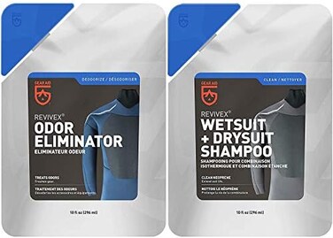 Gear Aid Wetsuit Cleaner And Conditioner For Neoprene, Removes Salt And Residue With Concentrated Shampoo, Odor Kit