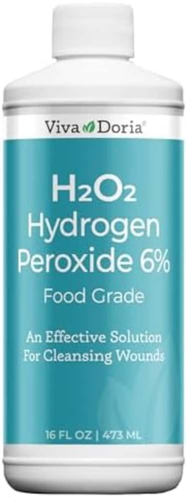 Hydrogen Peroxide 6 Percent, 20 Volume, Food Grade For Teeth, 16 Fluid Ounce