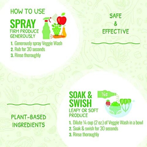 Fruit &amp; Vegetable Wash, 16-Fluid Ounce, Pack Of 2