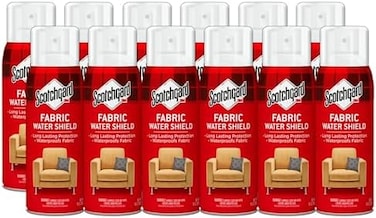 Scotchgard Fabric Water Shield, 120 Ounces (Twelve, 10 Oz Cans), Repels Water, Ideal For Couches, Pillows, Furniture, Shoes And More, Long Lasting Protection