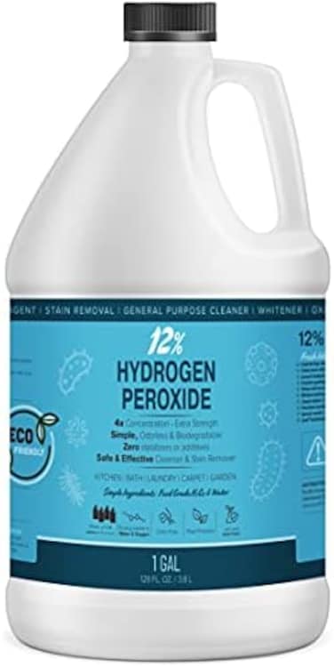Maxtite 12% Hydrogen Peroxide Solution - 1 Gallon Ecofriendly Natural Cleaning Solution For Kitchen, Bath, Laundry, And Home - Hdpe Jug With Child-Safe Cap Made In USA
