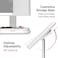 Fancii Trifold Makeup Mirror With Natural LED Lights, Lighted Vanity Mirror With 5X &amp; 7X Magnifications - 58 Dimmable Lights, Touch Screen, Cosmetic Stand (Sora)
