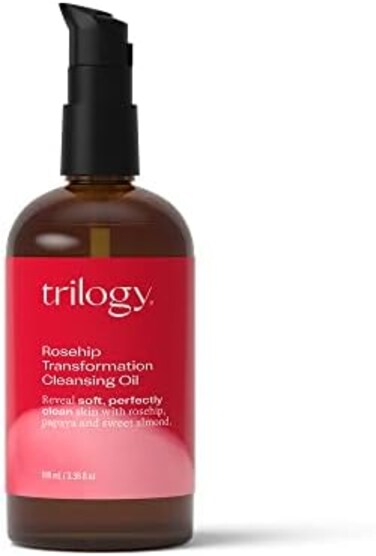 Trilogy Rosehip Transformation Cleansing Oil, 100 ml - For All Skin Types - Reveal Soft Perfectly Clean Skin With Rosehip, Papaya &amp; Sweet Almond Oil - Made In New Zealand - Clean, Natural Beauty