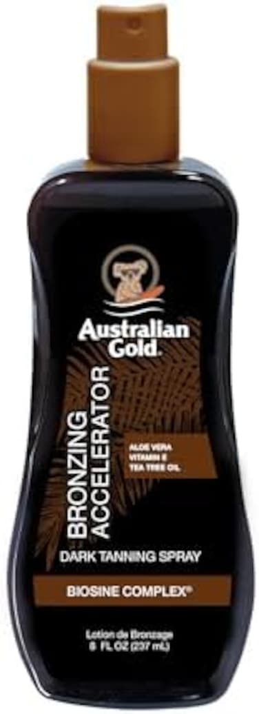 Australian Gold Dark Tanning Accelerator Spray Gel With Bronzer 237 ml