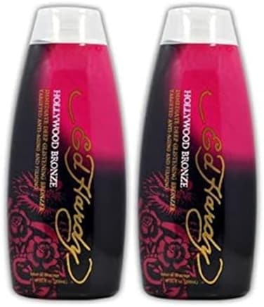 Ed Hardy Lot 2 Hollywood Bronze Indoor Tanning Lotion Accelerator Bronzer Dark