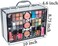 Shany Carry All Trunk Makeup Kit With ReUSAble Aluminum Case Exclusive Holiday Gift Set. Black &amp; White