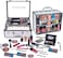 Shany Carry All Trunk Makeup Kit With ReUSAble Aluminum Case Exclusive Holiday Gift Set. Black &amp; White
