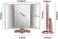 Deweisn Tri-Fold Lighted Vanity Makeup Mirror With 21 LED Lights,3X/2X Magnification Mirror,Touch Sensor Switch, Two Power Supply Mode Tabletop Makeup Mirror,Travel Cosmetic Mirror (Rose Gold)
