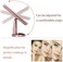 Deweisn Tri-Fold Lighted Vanity Makeup Mirror With 21 LED Lights,3X/2X Magnification Mirror,Touch Sensor Switch, Two Power Supply Mode Tabletop Makeup Mirror,Travel Cosmetic Mirror (Rose Gold)