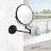 Gotonovo Wall Mounted Magnifying Mirror Pivoting Arm Double Sided Swivel Makeup Vanity Black Telescoping Handheld Mirror 20Cm 10 Magnification