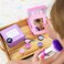 Real Natural Organic Makeup Kit For Kids - Eyeshadow, Mineral Blush Gift Set For Play Dates &amp; Birthday Parties (Pink)