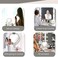 مرآة على شكل قلب مقاس 7 بوصة، مرآة مكياج على الطاولة، مرآة تجميل مع مرآة عتيقة تكبير 3X، مرآة تزيين لغرفة النوم والحمام (على شكل قلب بيج)