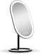 Fancii LED Lighted Vanity Makeup Mirror, Rechargeable - Cordless Illuminated Cosmetic Mirror With 3 Dimmable Light Settings, Dual Magnification - Vera (Obsidian)